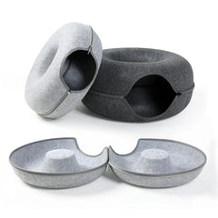 Cat Donut Bed Tunnel Interactive - A Cozy Haven for Your Feline Friends!