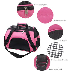 On-the-Go Comfort: Top-Quality Portable Mesh Carrier Bag for Small Dogs & Cats!
