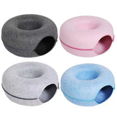 Cat Donut Bed Tunnel Interactive - A Cozy Haven for Your Feline Friends!