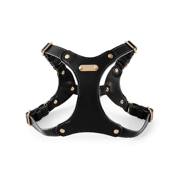 Small breed leather harness - petdealspot