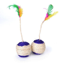 Purr-fect Playtime! Buy Sisal Cat Scratching Ball Toy - Keep Your Kitty Entertained & Healthy