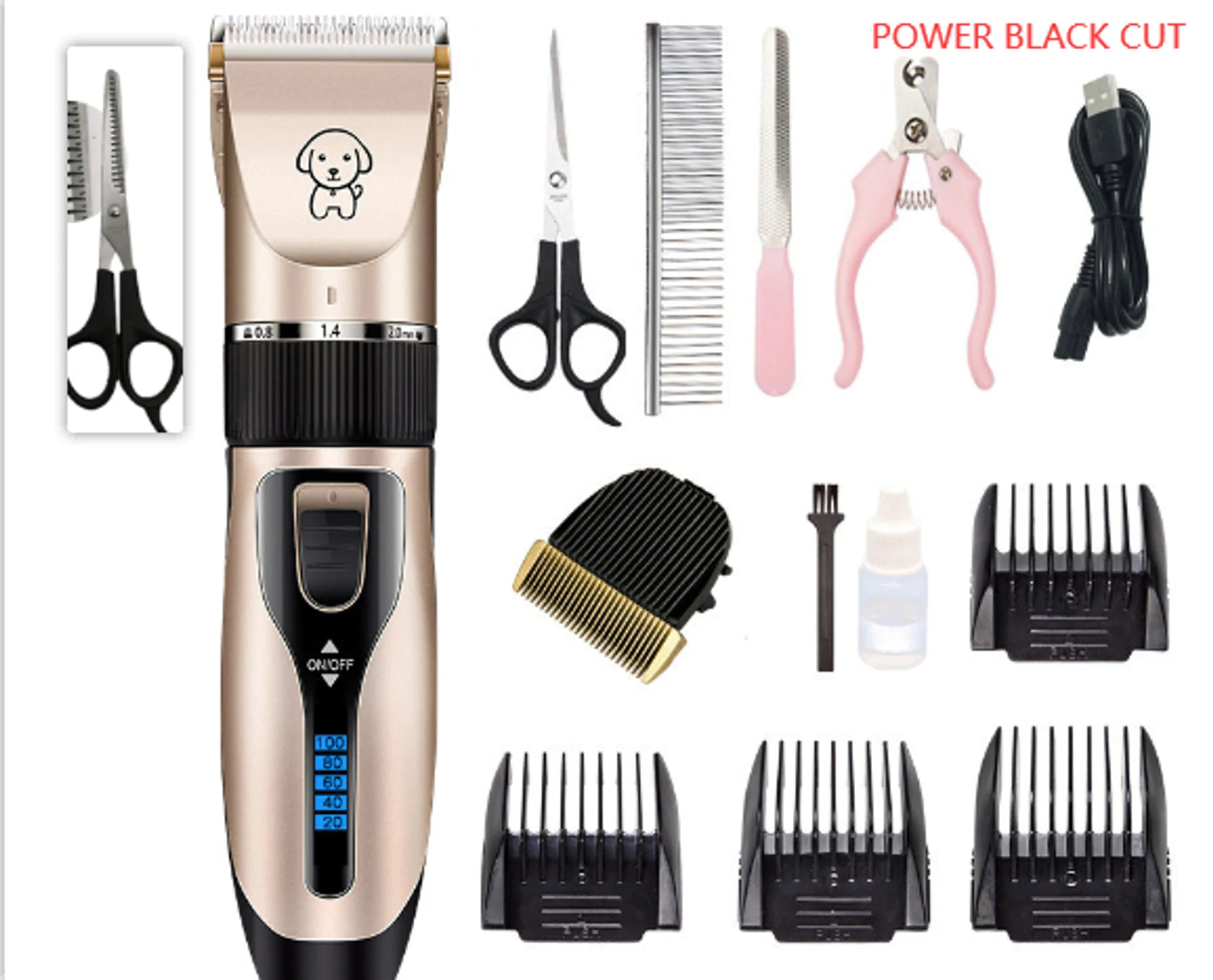 Professional Dog Hair Clippers Trimmer Set