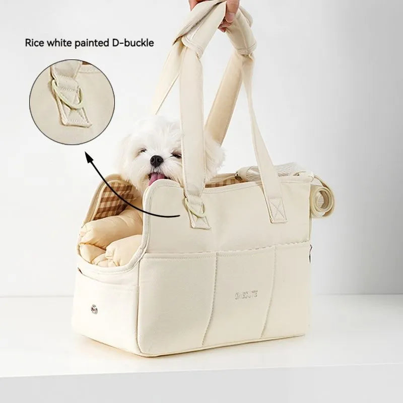 Compact & Stylish Pet Carrier - Perfect for Small Dogs & Cats