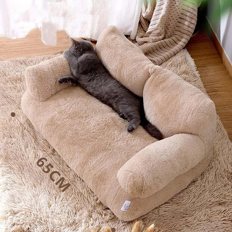 Elevate Pet Comfort-Elegant Cat Bed Sofa - Soft, Breathable & Luxurious