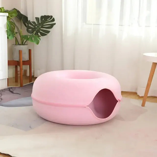 Cat Donut Bed Tunnel Interactive - A Cozy Haven for Your Feline Friends!