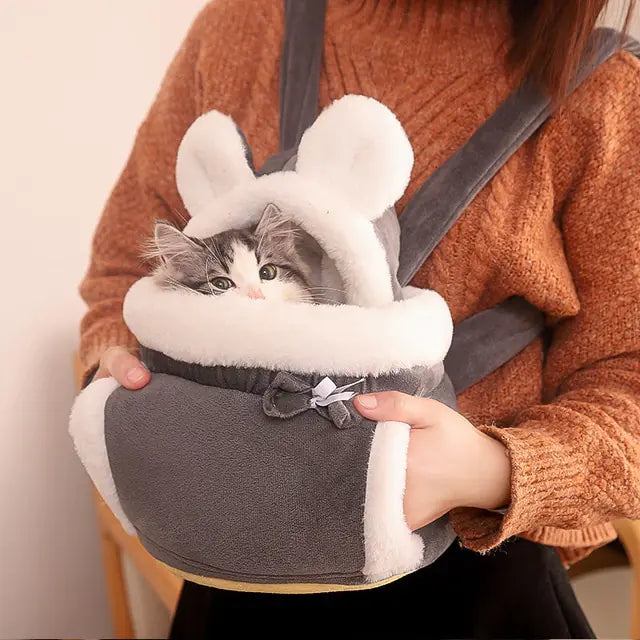 Cozy and Convenient: Warm Pet Carrier Bag for Pets on the Go