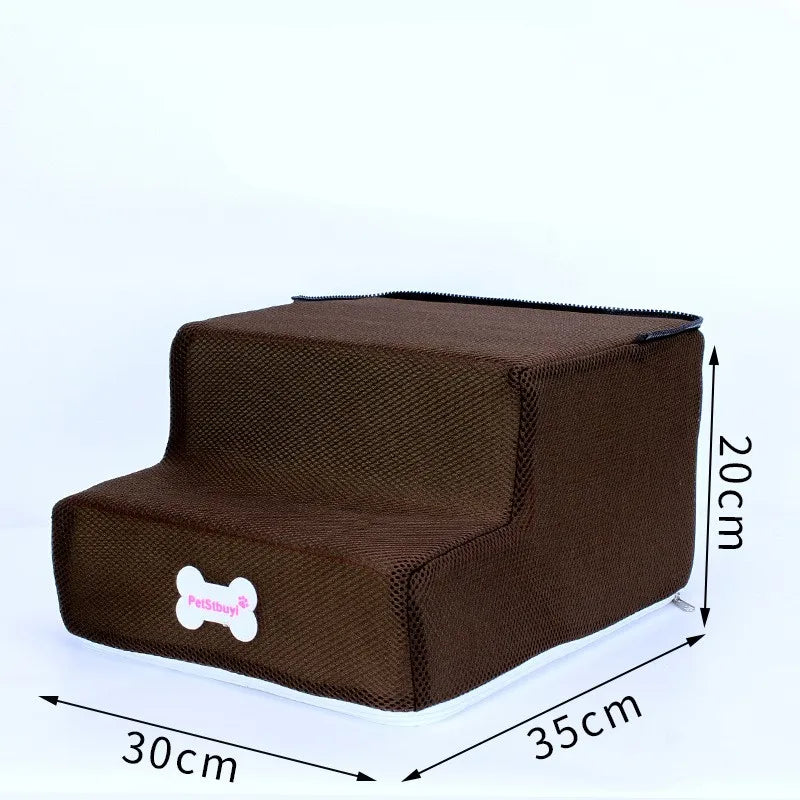 Step Up Comfort & Style: Anti-Slip, Removable Hot Dog House Dog Stairs for Your Furry Friends!