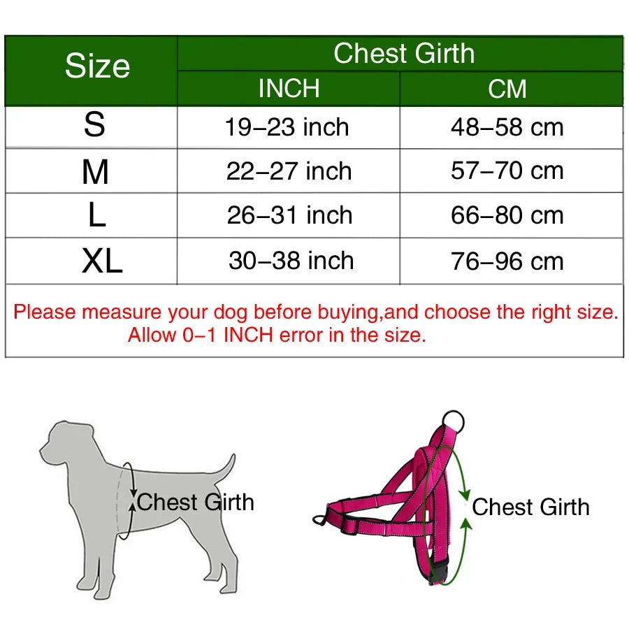 Adjustable Dog Harness for Safe and Comfortable Walks